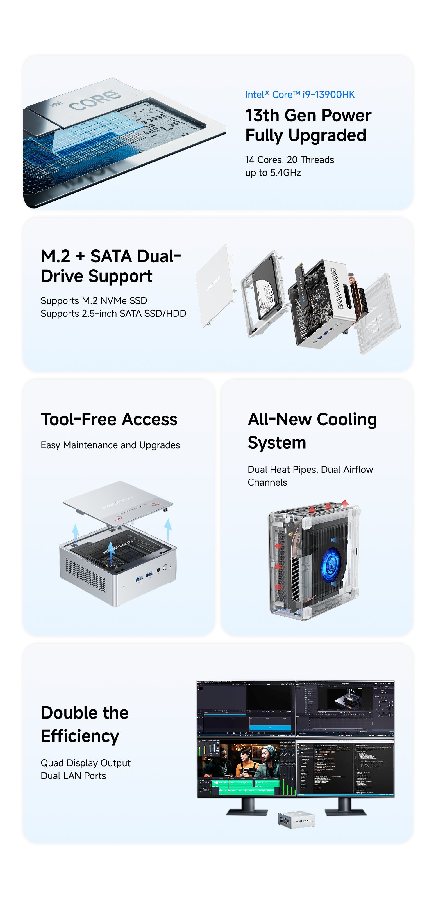 MINISFORUM NAB9S Mini PC | Intel® Core™ i9-13900HK | DDR4 SO-DIMM