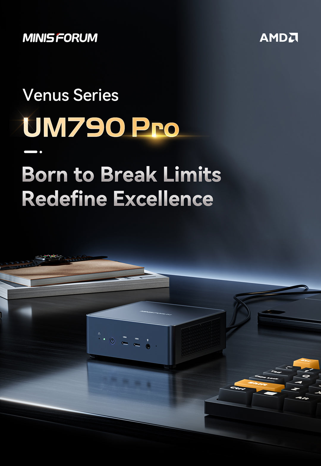 【美品】Minisforum UM790 Pro 32Gb, 1Tb SSD Minisforum UM790 Pro 7940HS Mini PC | Ryzen 9 7940HS | Radeon 780M.