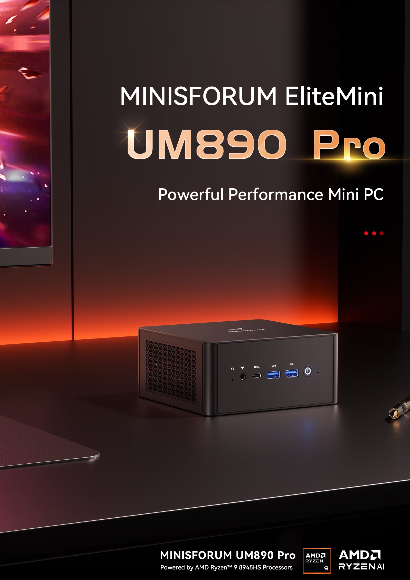 MINISFORUM UM890 Pro | AMD Ryzen™ 9 8945HS Processor, M.2 2280